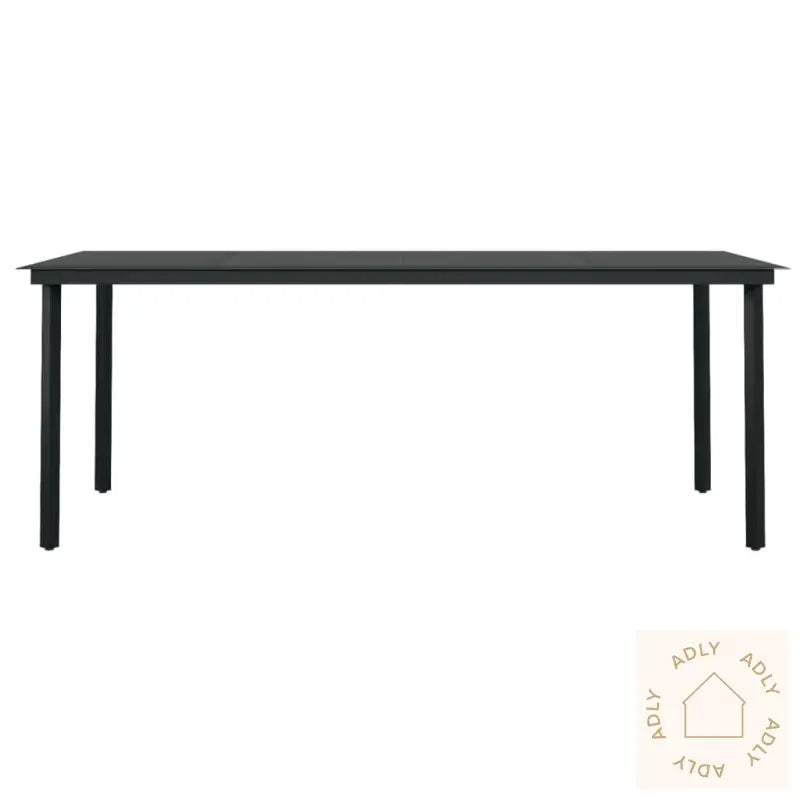 Utendørs Spisestue Med Puter 9 Deler Svart