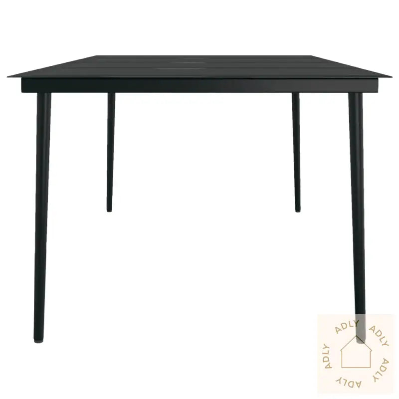 Utendørs Spisestue Med Puter 9 Deler Svart