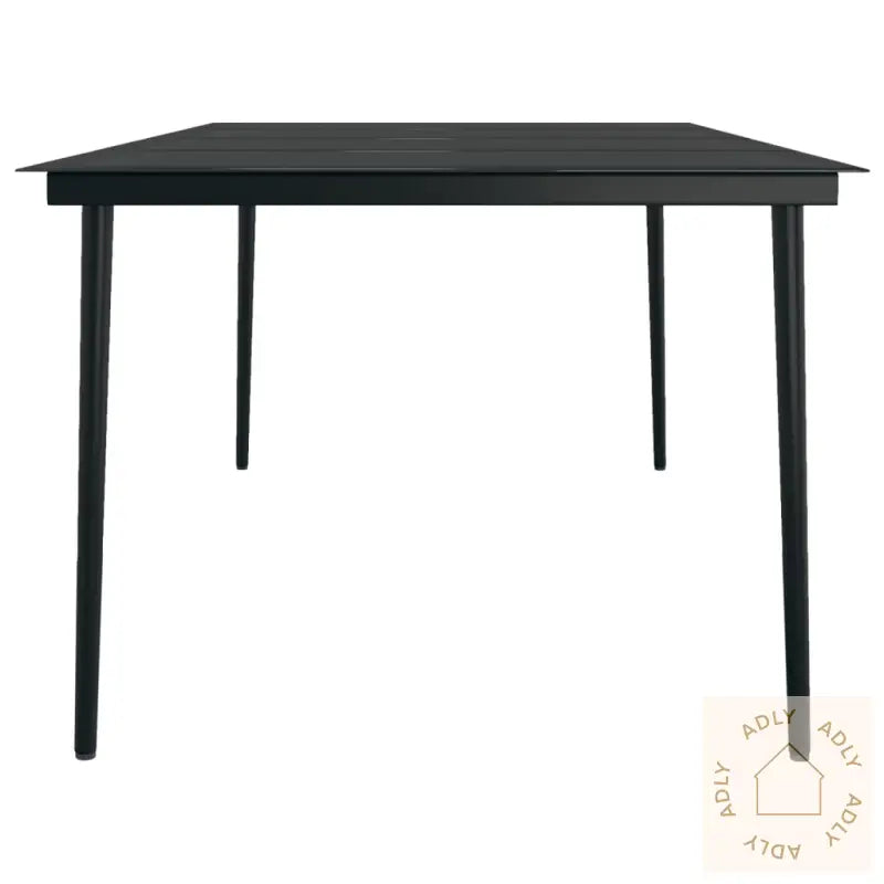 Utendørs Spisestue Med Puter 7 Deler Svart