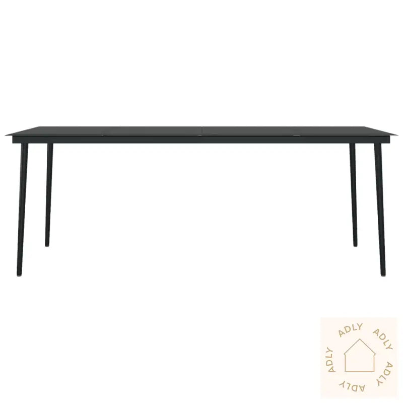 Utendørs Spisestue Med Puter 7 Deler Svart