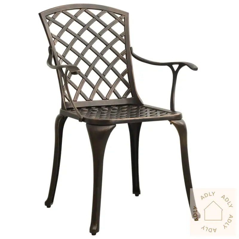 Bistrosett 3 Deler Støpt Aluminium Bronse