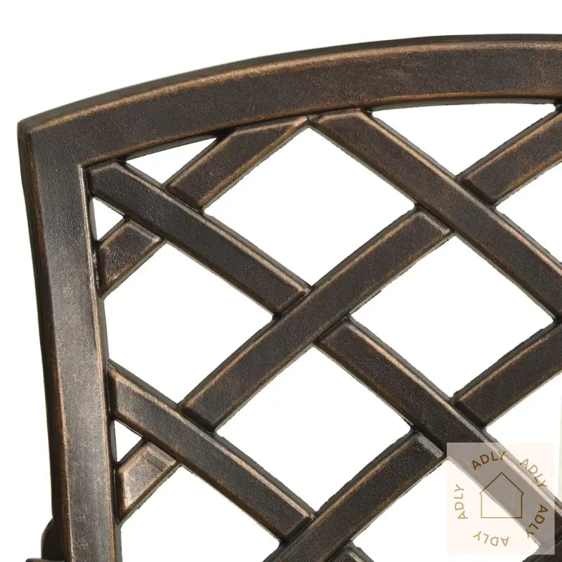 Bistrosett 3 Deler Støpt Aluminium Bronse