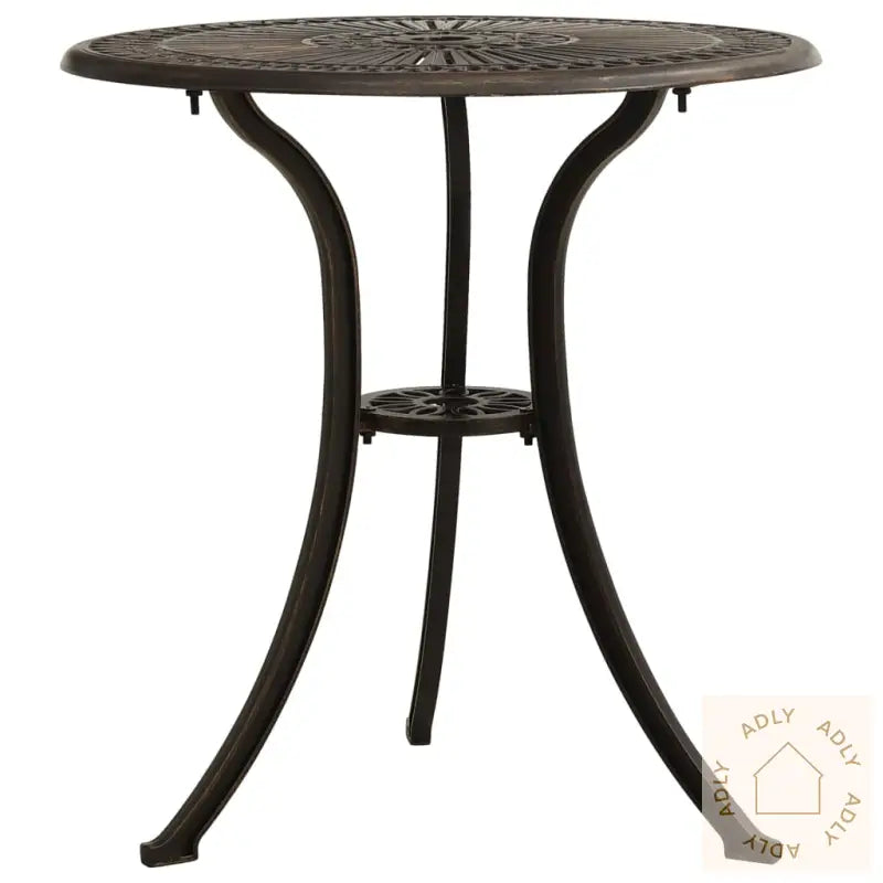 Bistrosett 3 Deler Støpt Aluminium Bronse