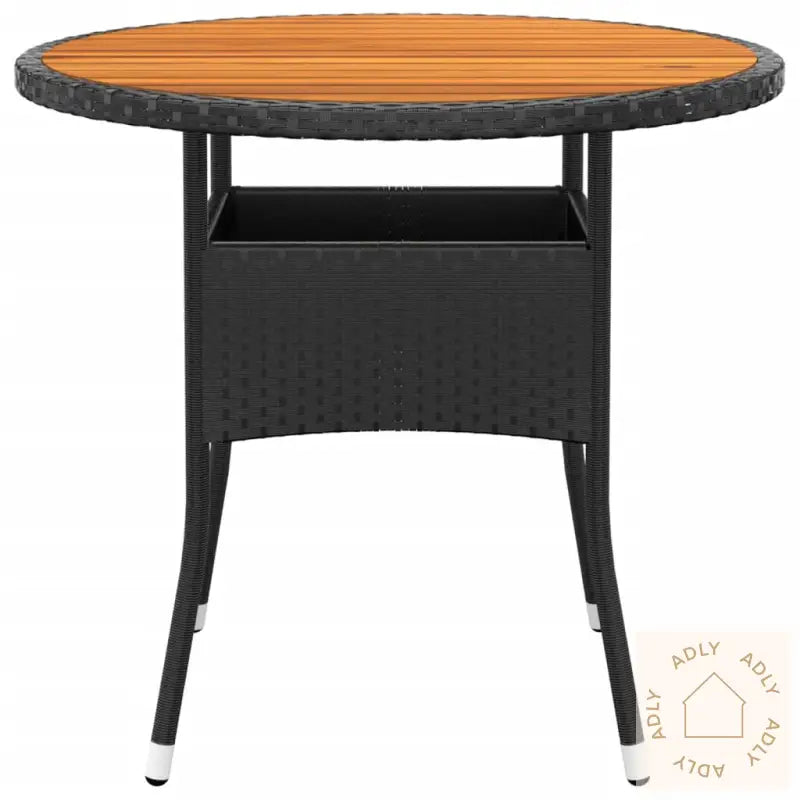 Hagebistrosett 3 Deler Polyrotting Og Heltre Svart