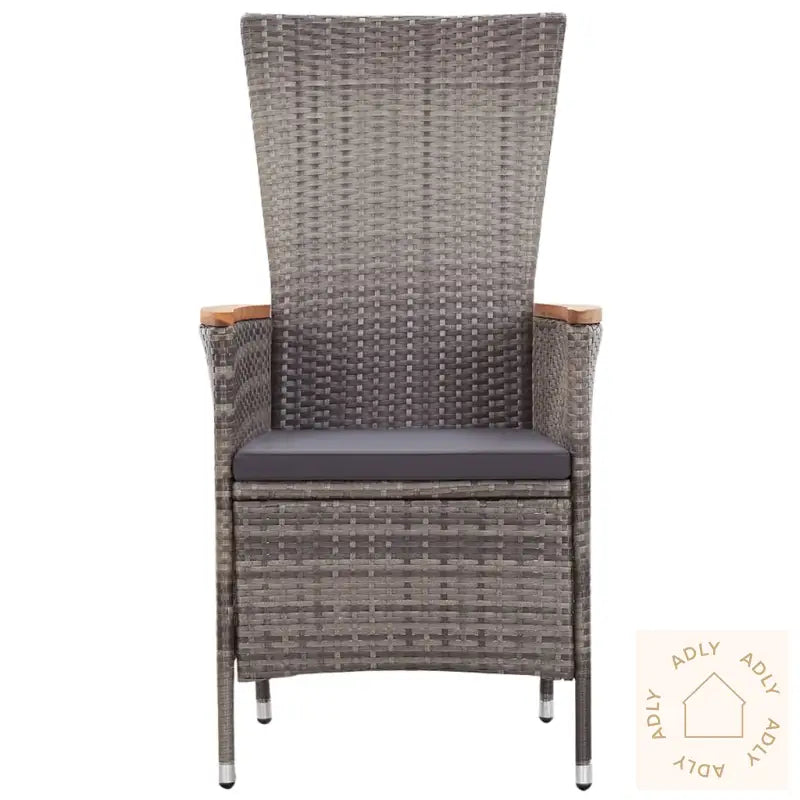 Utendørs Spisestue Med Puter 5 Deler Grå