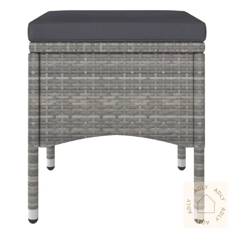 Hagespisesett 5 Deler Polyrotting Og Heltre Akasie Grå