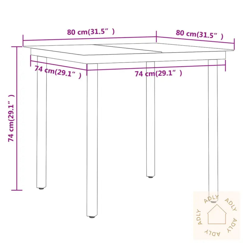 Hagespisegruppe Med Puter 3 Deler Svart