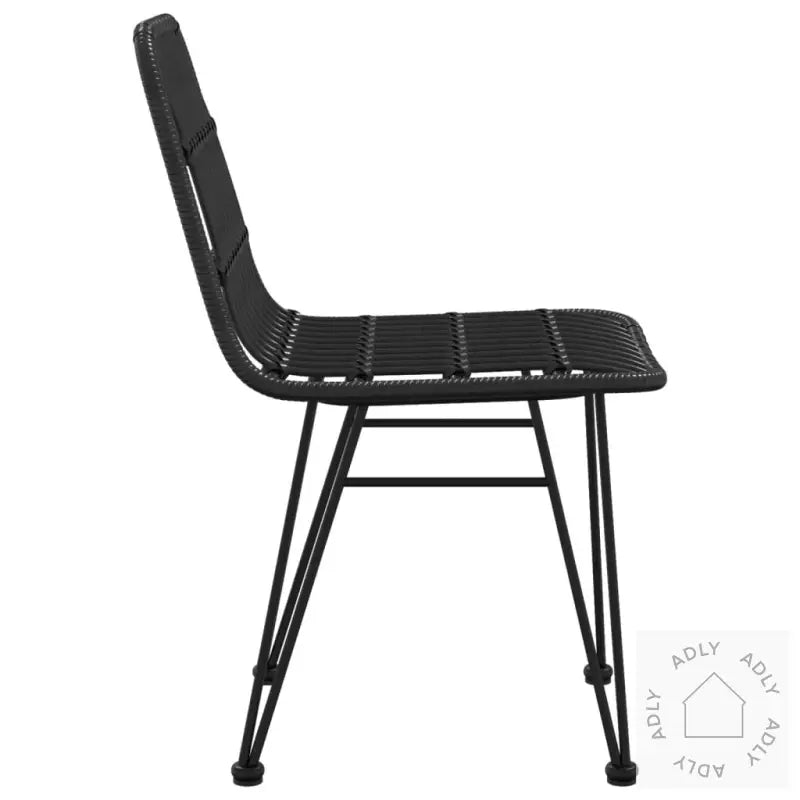Hagestoler 2 Stk Svart 48X62X84 Cm Pe-Rotting