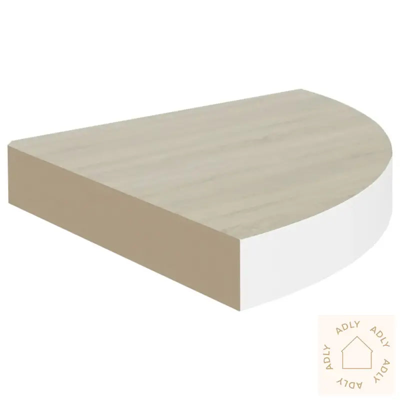 Hjørnehyller Vegghengt 2 Stk Eik Og Hvit 35X35X3,8 Cm Mdf