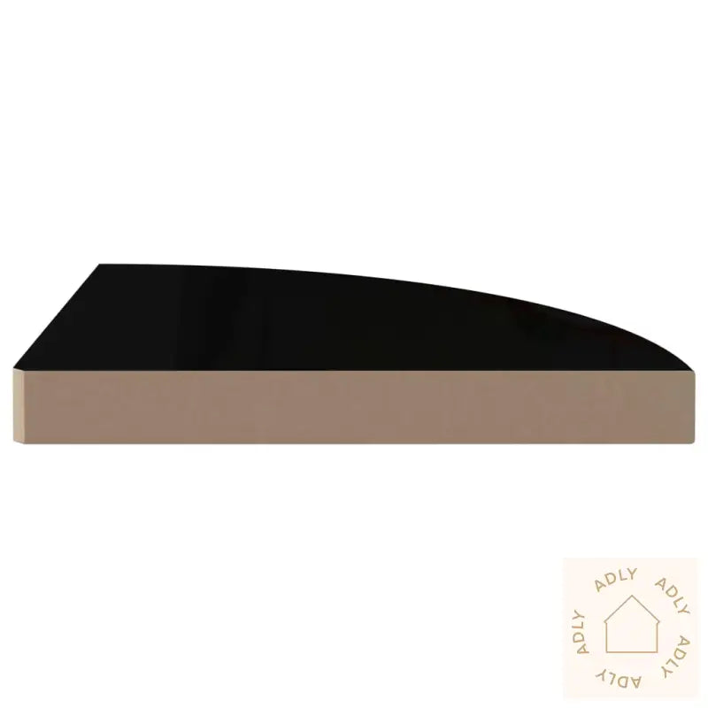 Flytende Vegghyller 4 Stk Høyglans Svart 35X35X3,8 Cm Mdf