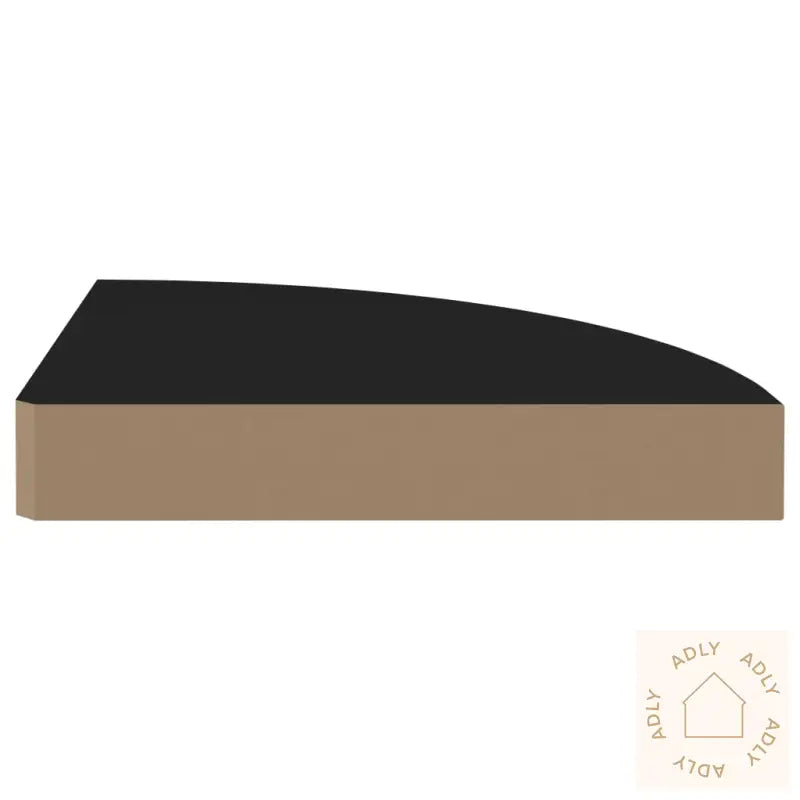 Flytende Vegghyller 4 Stk Svart 25X25X3,8 Cm Mdf