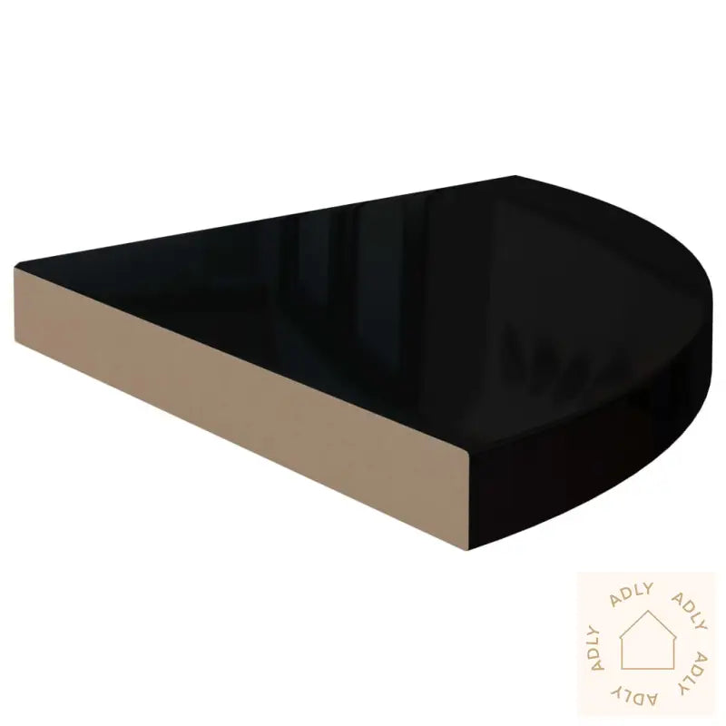 Flytende Vegghyller 4 Stk Høyglans Svart 35X35X3,8 Cm Mdf