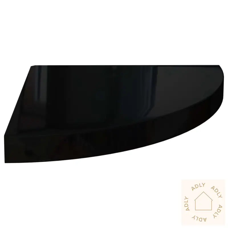 Flytende Vegghyller 4 Stk Høyglans Svart 35X35X3,8 Cm Mdf