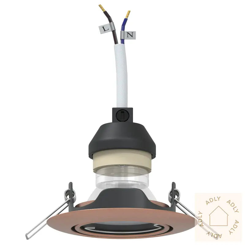 Innfelte Spotlights 6 Stk Runde Gu10 Kobber Ø90 Mm Stål