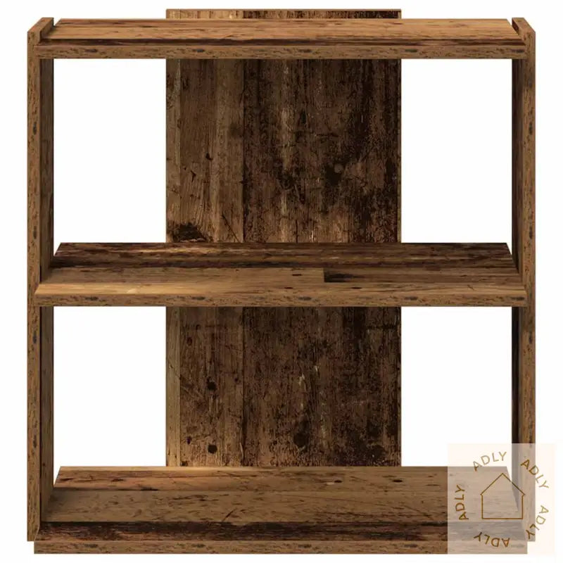 Bokhylle 3 Etasjer Gammelt Tre 60X30X60 Cm Konstruert Tre