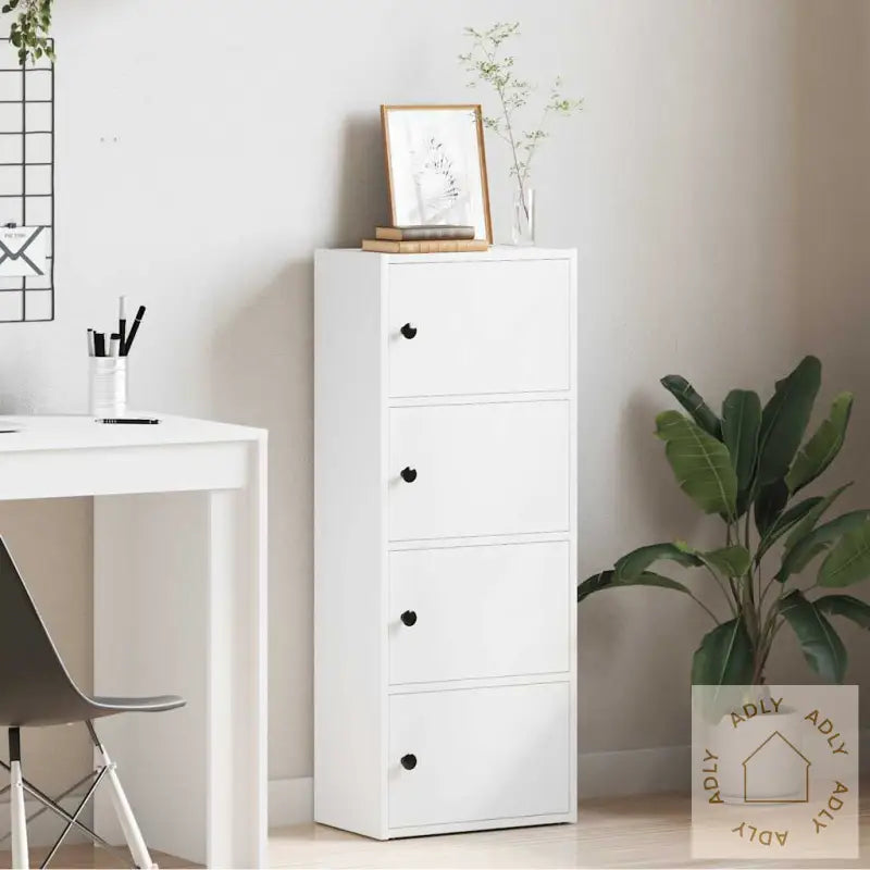 Bokhylle Hvit 40X24X102 Cm Konstruert Tre