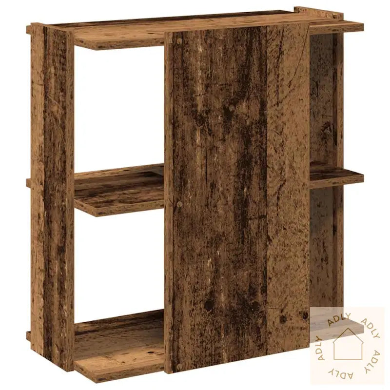 Bokhylle 3 Etasjer Gammelt Tre 60X30X60 Cm Konstruert Tre