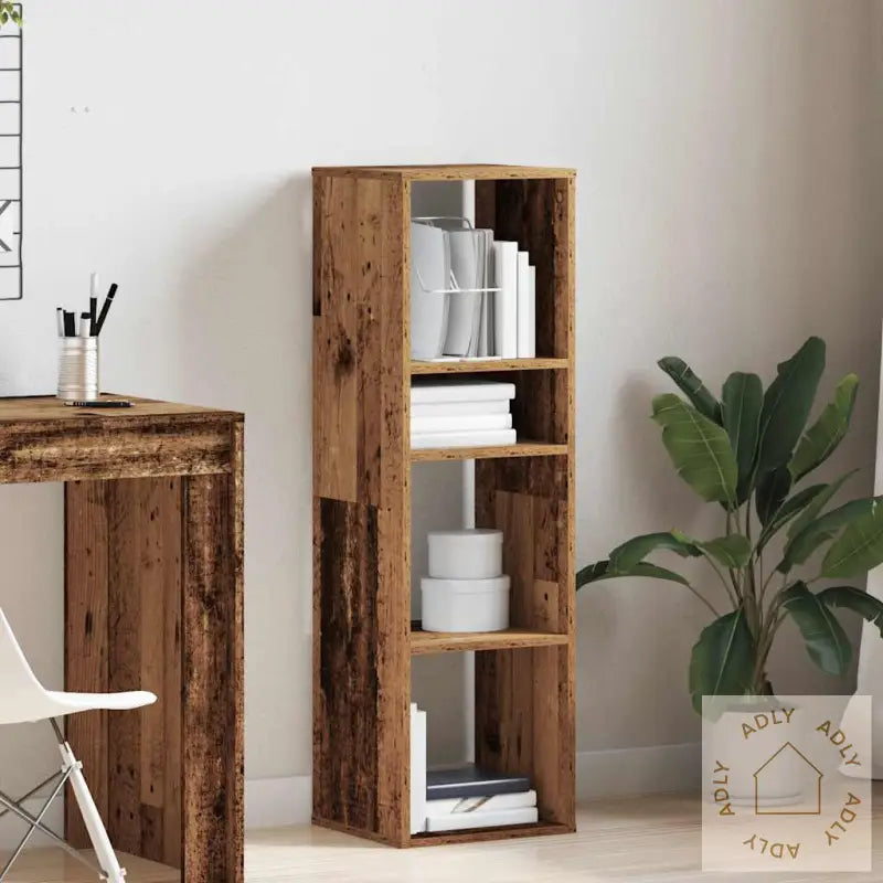 Bokhylle Gammelt Tre 34X31X112 Cm Konstruert Tre