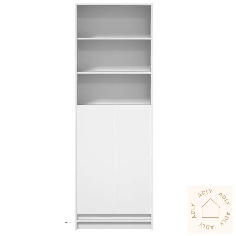 Garderobe Med Led Hvit 69X32,5X200 Cm Konstruert Tre