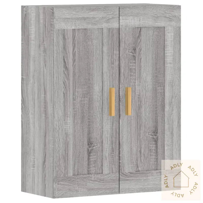 Veggskap 2 Stk Grå Sonoma Konstruert Tre