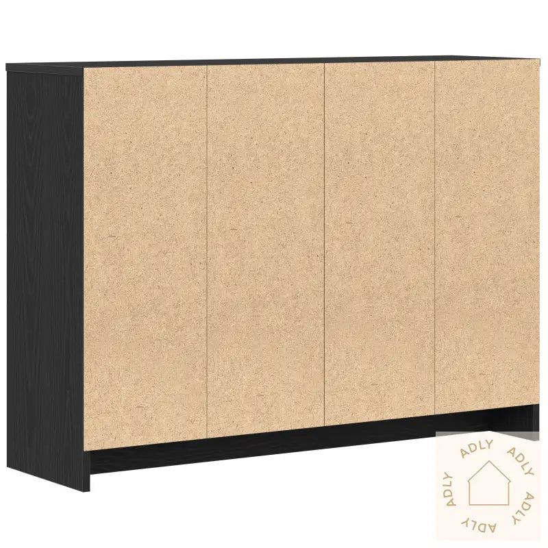 Sideboard I Svart Eik 102X33X75 Cm I Konstruert Tre