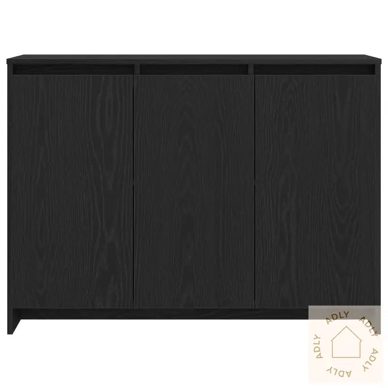 Sideboard I Svart Eik 102X33X75 Cm I Konstruert Tre