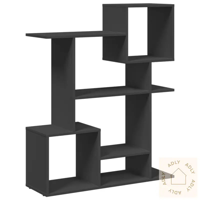 Romdeler Bokhylle Svart 92X29X112 Cm Konstruert Tre