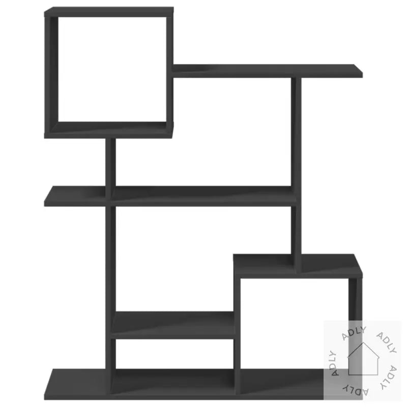 Romdeler Bokhylle Svart 92X29X112 Cm Konstruert Tre