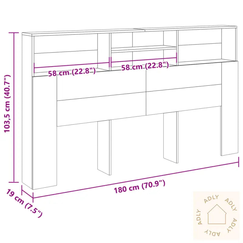 Hodegavl Med Hylle Gammelt Tre 180X19X103,5 Cm Konstruert Tre