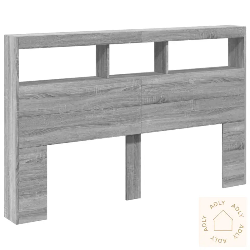 Hodegavl Skap Med Led Grå Sonoma 160X17X102 Cm