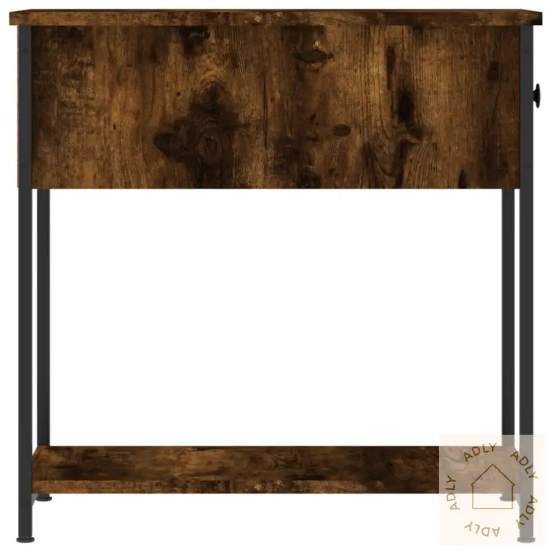 Nattbord 2 Stk Røkt Eik 30X60X60 Cm Konstruert Tre