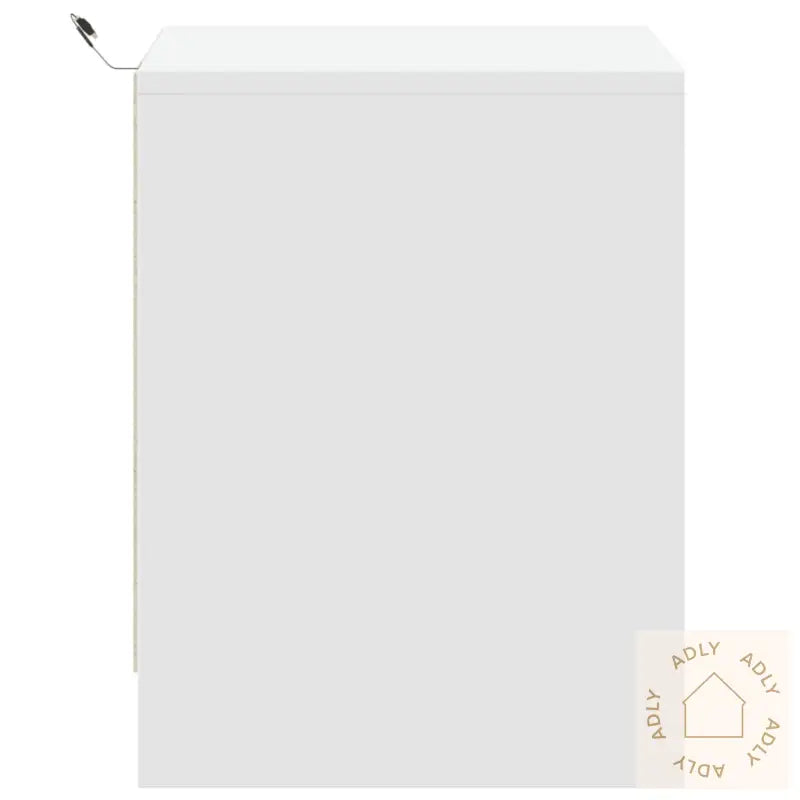 Nattbord Med Led 2 Stk Hvit Konstruert Tre