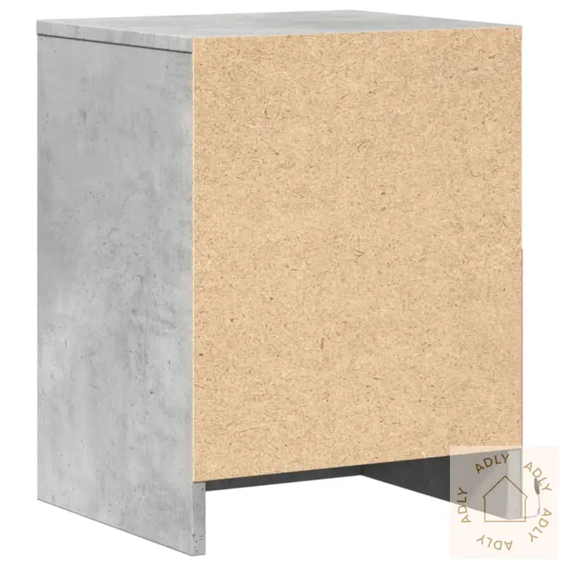 Nattbord Med Led 2 Stk Betonggrå Konstruert Tre