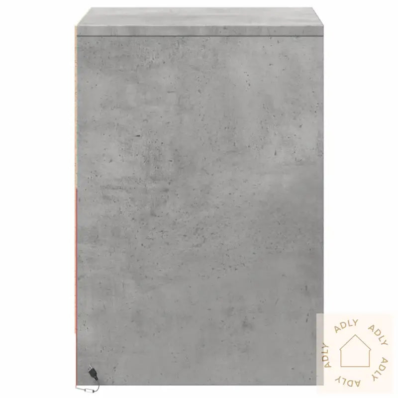 Nattbord Med Led 2 Stk Betonggrå Konstruert Tre