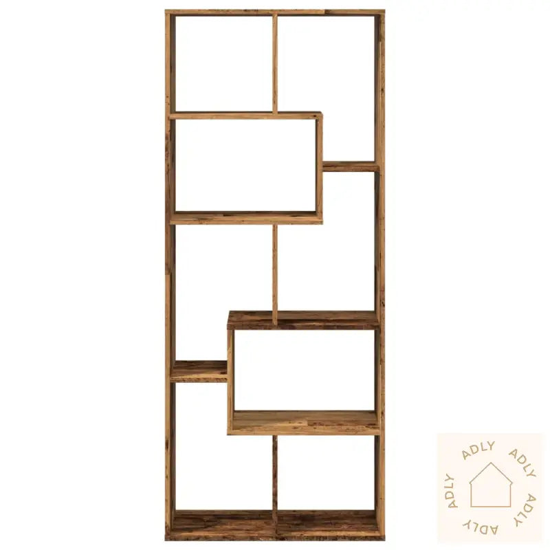 Romdeler Bokhylle Gammel Tre 67X25X161,5 Cm Konstruert Tre