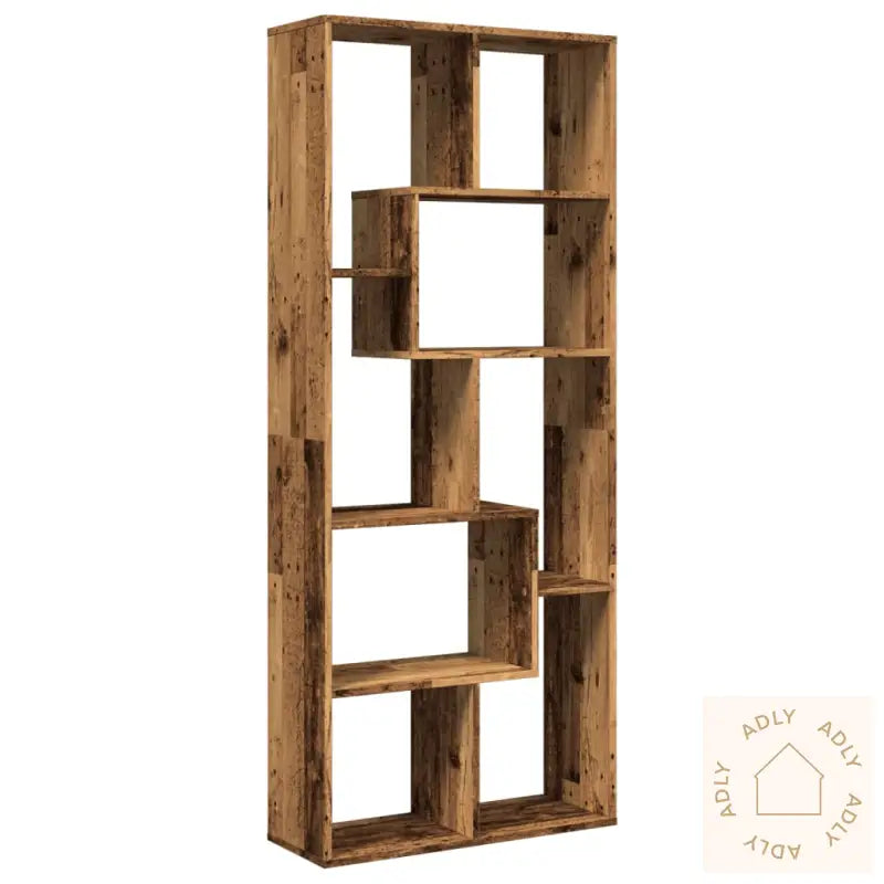 Romdeler Bokhylle Gammel Tre 67X25X161,5 Cm Konstruert Tre