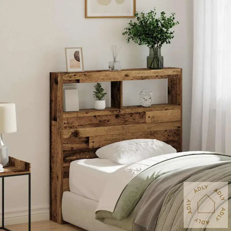Hodegavl Skap Med Led Gammelt Tre 100X17X102 Cm