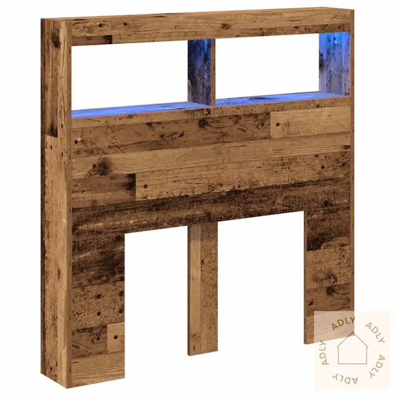 Hodegavl Skap Med Led Gammelt Tre 100X17X102 Cm