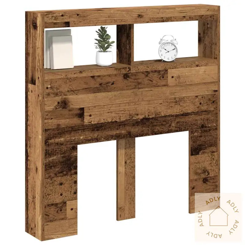 Hodegavl Skap Med Led Gammelt Tre 100X17X102 Cm