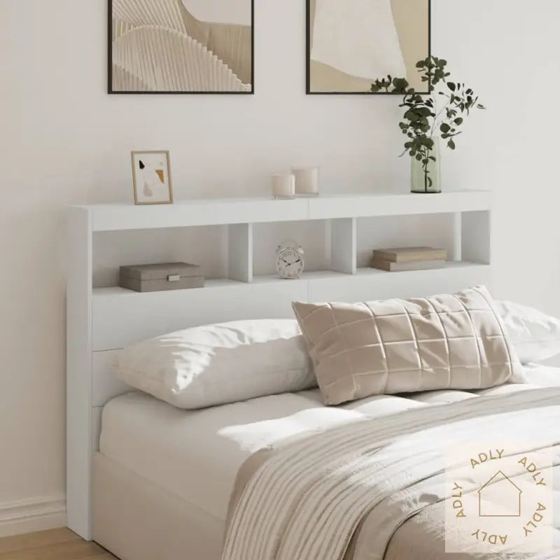Hodegavl Skap Med Led Hvit 160X17X102 Cm
