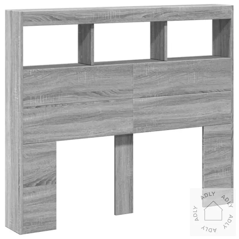 Hodegavl Skap Med Led Grå Sonoma 120X17X102 Cm