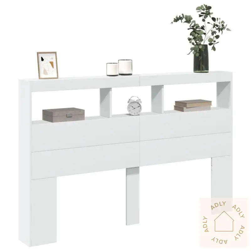 Hodegavl Skap Med Led Hvit 160X17X102 Cm