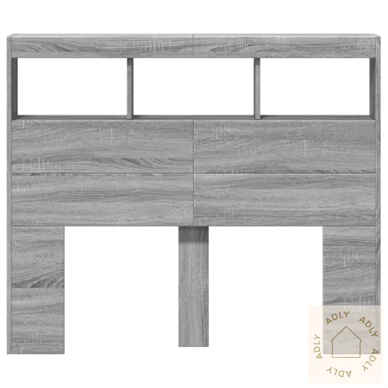Hodegavl Skap Med Led Grå Sonoma 120X17X102 Cm