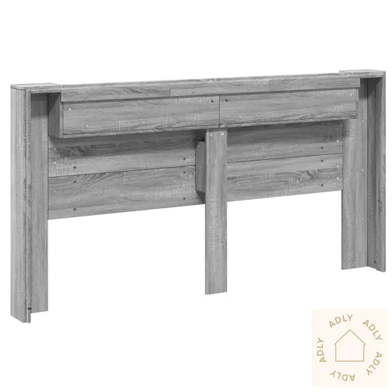 Hodegavl Skap Med Led Grå Sonoma 200X16,5X103,5 Cm
