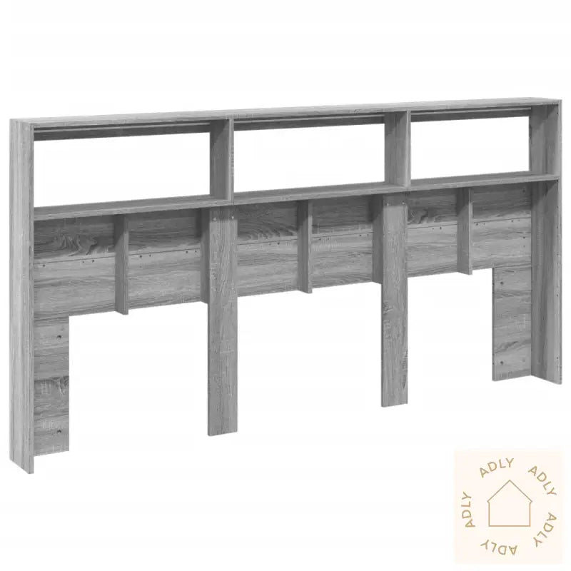 Hodegavl Skap Med Led Grå Sonoma 200X17X102 Cm