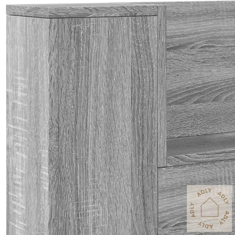 Hodegavl Skap Med Led Grå Sonoma 200X16,5X103,5 Cm