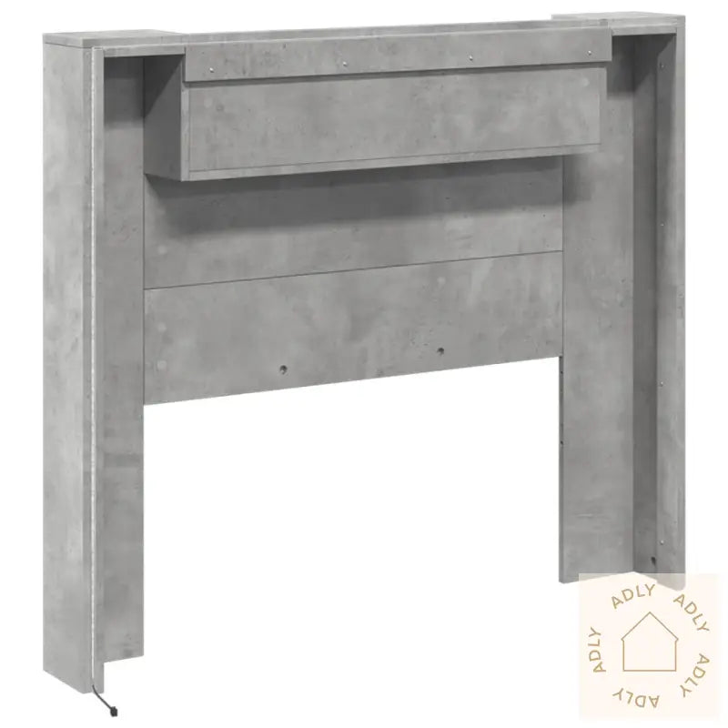 Hodegavl Skap Med Led Betonggrå 120X16,5X103,5 Cm