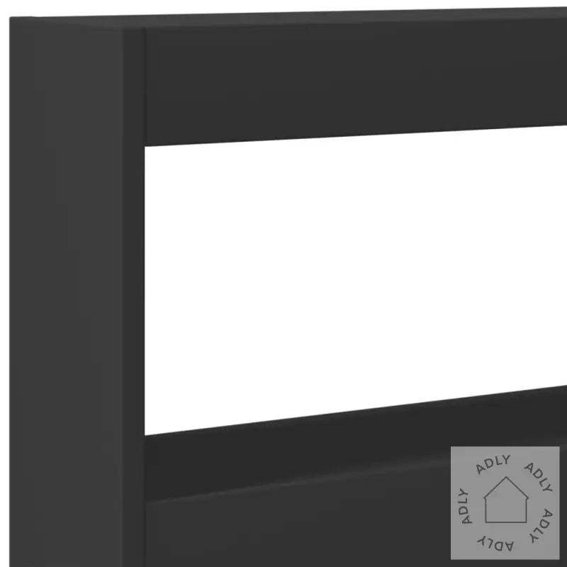 Hodegavl Skap Med Led Svart 180X17X102 Cm