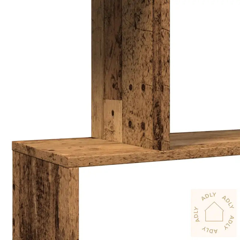 Romdeler Bokhylle 3 Lag Gammelt Tre 70X24X97 Cm Konstruert Tre