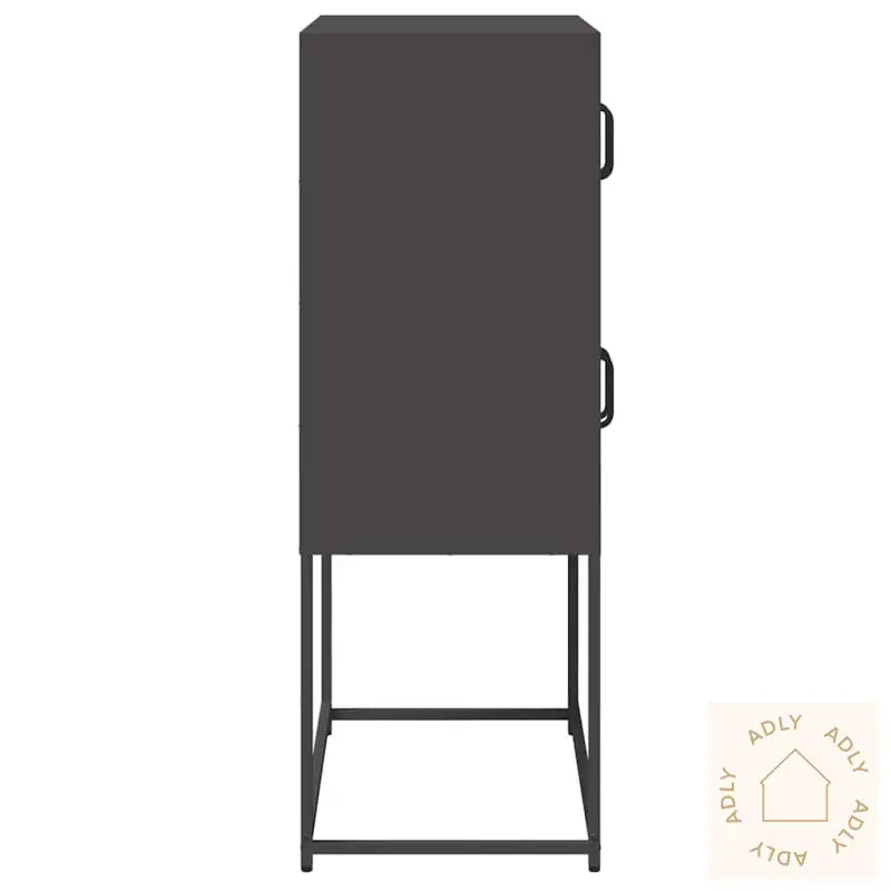 Highboard Sort 68X39X107 Cm Stål